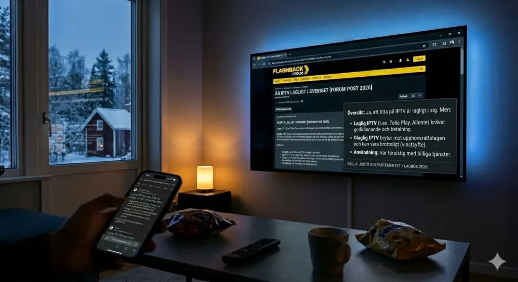 är iptv lagligt i sverige